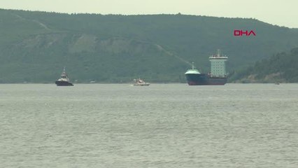 ÇANAKKALE BOĞAZI'NDA ARIZALANAN GEMİ, RÖMORKÖRLE ÇEKİLDİ