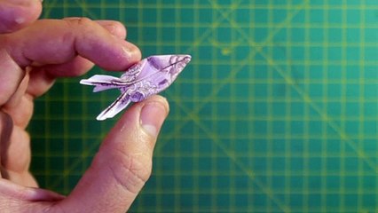 Demo money origami rocket tutorial | Tutoriel de démonstration de fusée d'origami d'argent