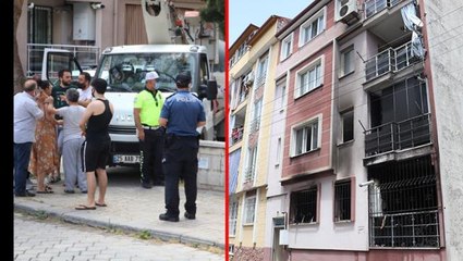 Evini yakan kadın, apartman kapısını kilitleyip kaçtı! Bina sakinleri son anda kurtuldu