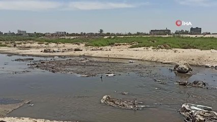 Gazze'de İsrail saldırılarında zarar gören kanalizasyon tesislerindeki kirli su denize aktı