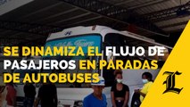 Se dinamiza el flujo de pasajeros en paradas de autobuses