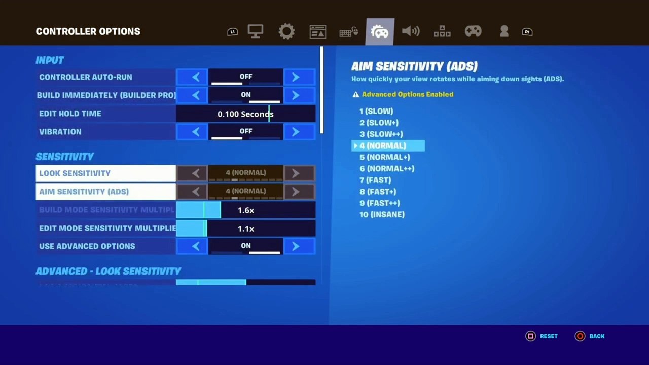 sensibilidad de fortnite