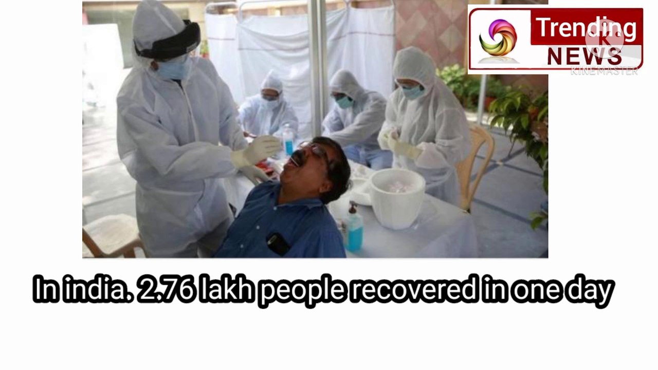India 2.76 lakh people recovered in one day