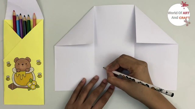 How To Make A Paper Pencil Box | Diy Paper Pencil Box Idea /Easy Origami Box Tutorial / Origami