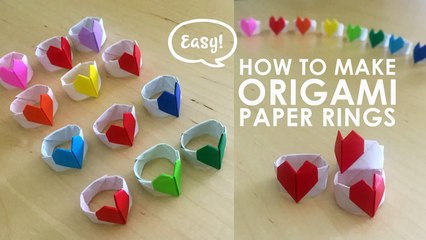 Paper Rings | Origami Heart Ring Tutorial | How To Make A Paper Heart Ring | Easy Origami