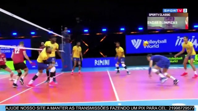 1º Set - Brasil x Canadá - Liga das Nações Vôlei masculino - 30/05/2021
