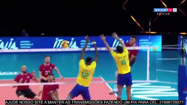 2º Set - Brasil x Canadá - Liga das Nações Vôlei masculino - 30/05/2021