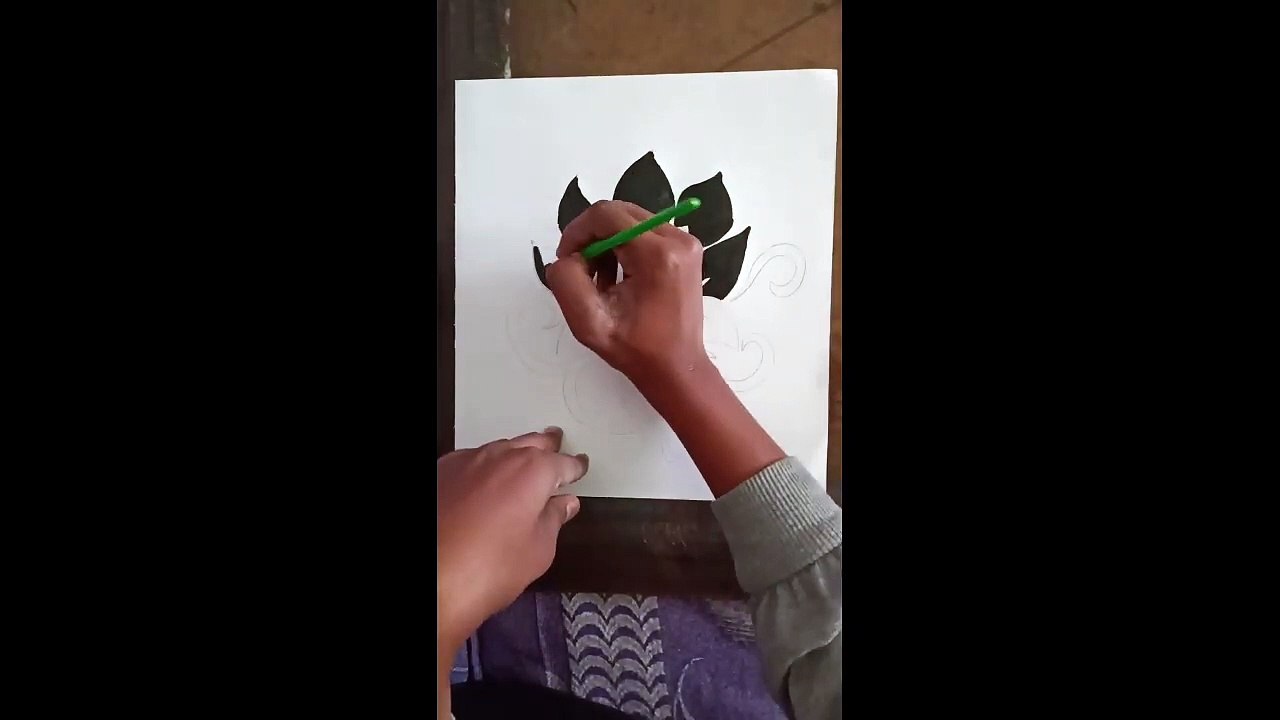 Beautiful Lotus Drawing Artistic Design Lotus Work Ink work Lotus Drawing Lotus Ink Work 018 UAM