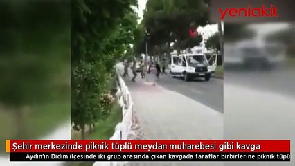 Şehir merkezinde meydan muharebesi gibi kavga