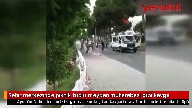 Şehir merkezinde meydan muharebesi gibi kavga