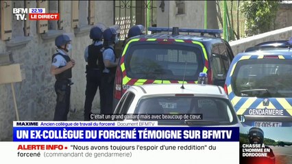 Download Video: Maxime, un ancien collègue du fugitif de Lardin-Saint-Lazare (Dordogne), témoigne ce dimanche soir sur BFMTV