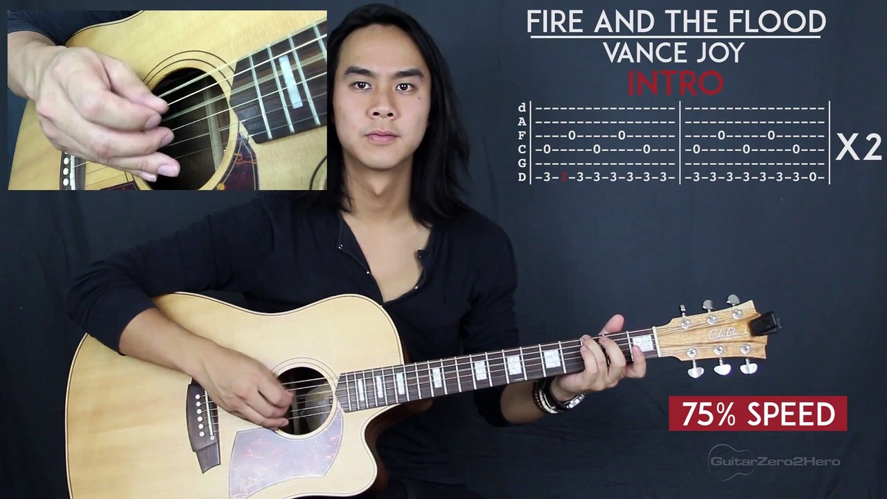 Fire and the Flood Vance Joy Guitar Lesson Tutorial Acoustic