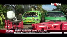 Sopir Angkot Ugal-Ugalan Tabrak Warung  & 2 Pengendara Motor