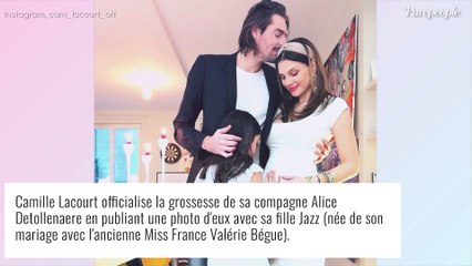 Télécharger la video: Camille Lacourt : Sa chérie Alice, enceinte et impatiente, partage sa drôle de technique pour faire venir bébé