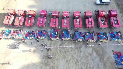 Yangın söndürme ekipleri işbaşı eğitimi aldı