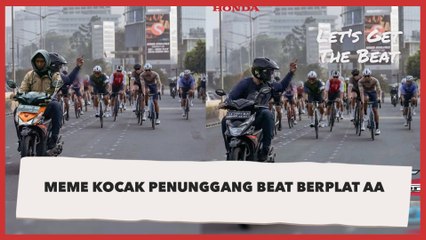Meme Kocak Pemotor Plat AA dan Rombongan Road Bike