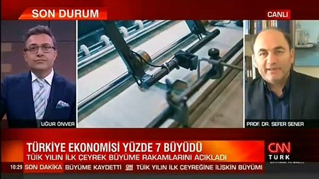 Prof. Dr. Sefer Şener yüzde 7'lik büyümeyi yorumladı