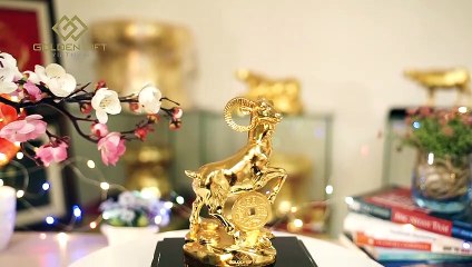 Tượng Dê Thịnh Vượng mạ vàng 24K - Golden Gift Việt Nam