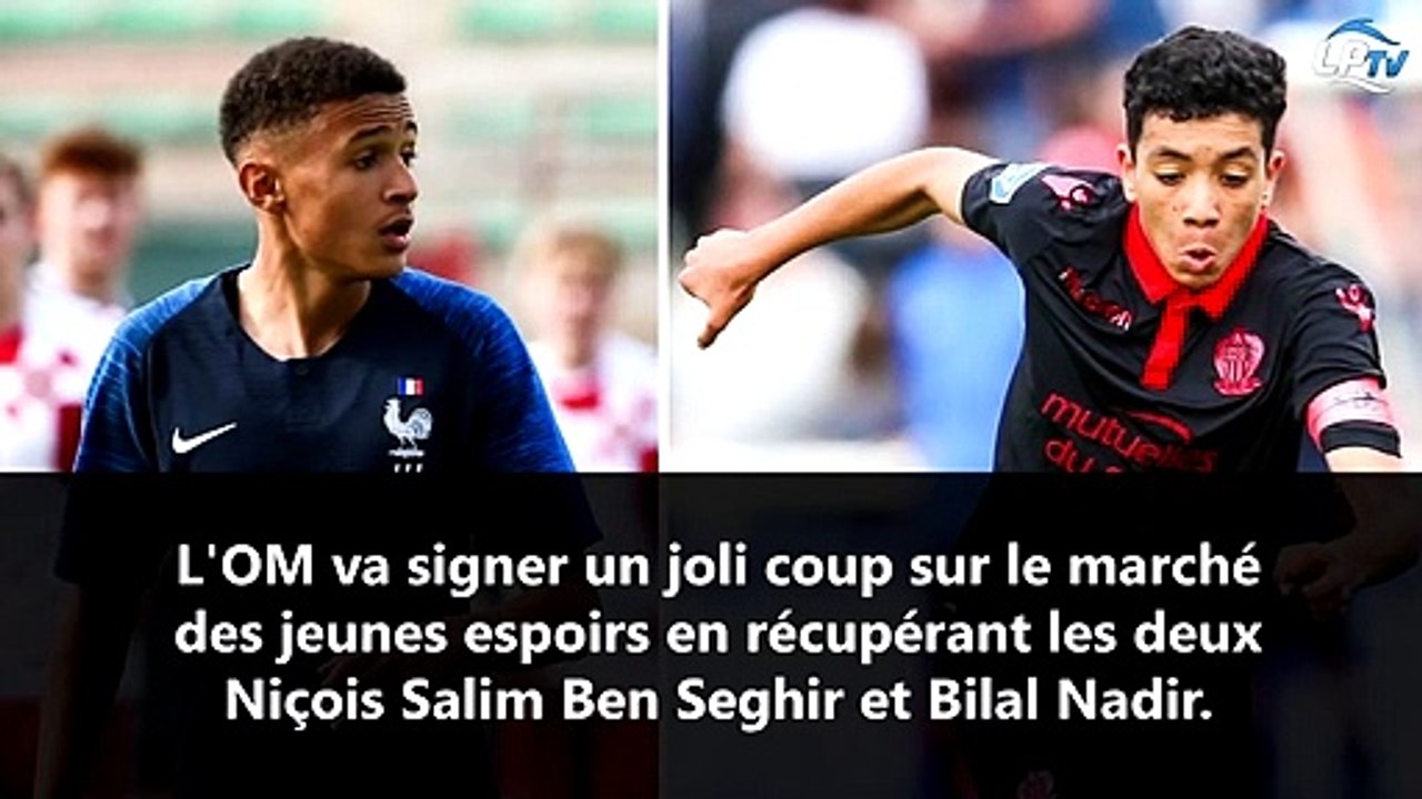 L'OM récupère les deux grands espoirs du centre de formation de Nice !