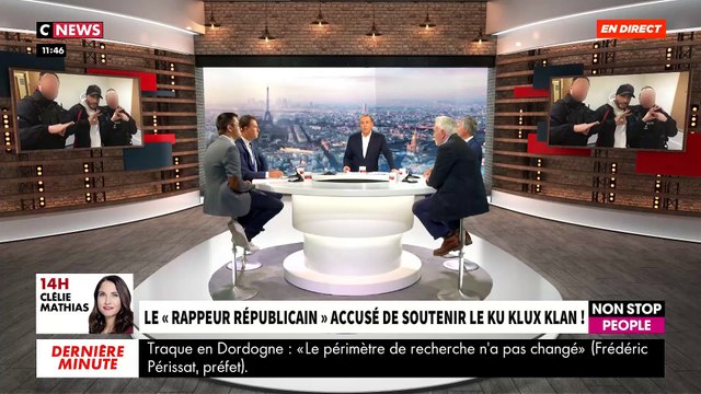 Accusé de faire partie du Ku Klux Klan , le rappeur Kaotik 747, qui défend la police, au bord des larmes dans « Morandini Live » : « On essaye de me tuer médiatiquement » - VIDEO