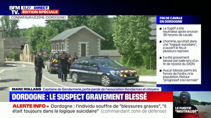 Скачать видео: Dordogne: le suspect neutralisé est gravement blessé