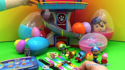 Assistant Opens Funny Paw Patrol Surprise Eggs With Chase And Rubble Toys