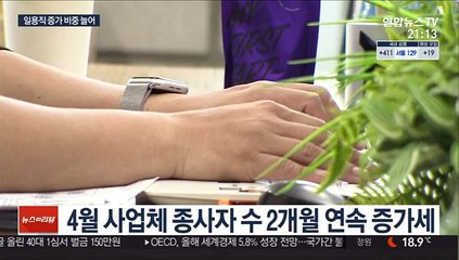 사업체 종사자 두 달 연속 증가…"기저효과 영향"