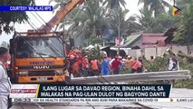 Ilang lugar sa Davao region, binaha dahil sa malakas na pag-ulan dulot ng bagyong #Dante