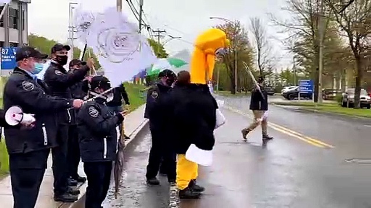 Manifestation des agents correctionnels à New Carlisle