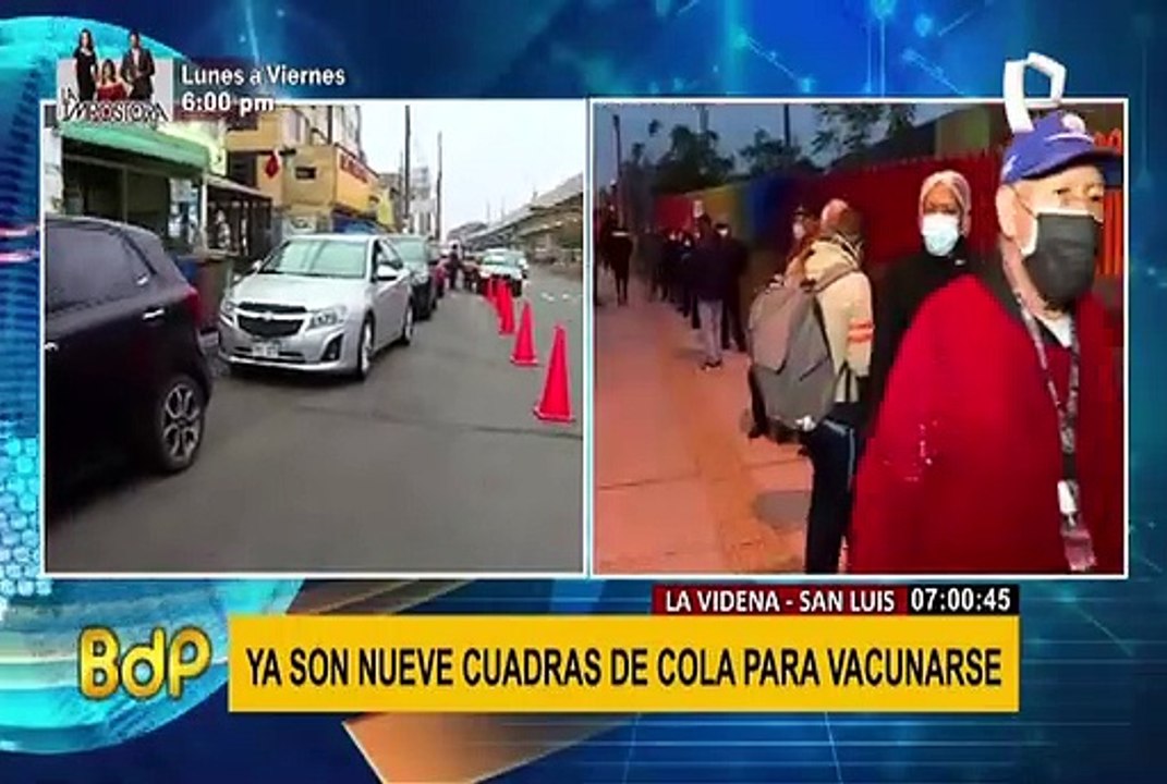 Vacuna Covid-19: autos hacen colas de hasta 9 cuadras para ingresar a La Videna