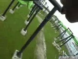 X FLIGHT montagne russe looping  roller coaster