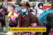 Piden distritalización: manifestantes caminan 6 días desde Huancavelica a Lima