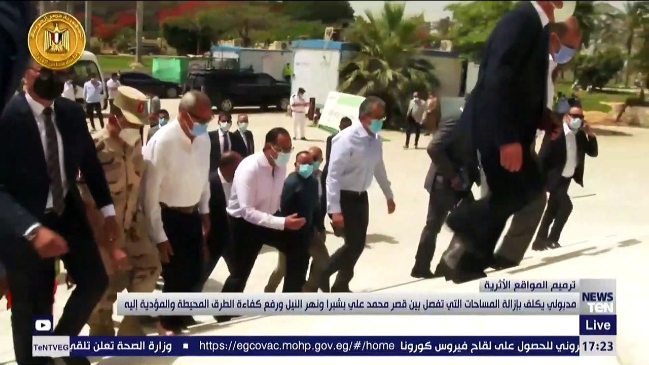 رئيس الوزراء يتفقد أعمال ترميم ورفع كفاءة قصر محمد علي باشا بشبرا