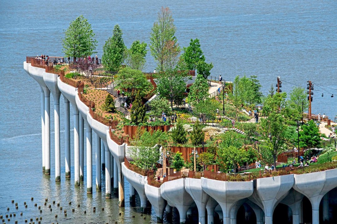 Parkinsel auf dem Hudson River: Little Island in New York eröffnet