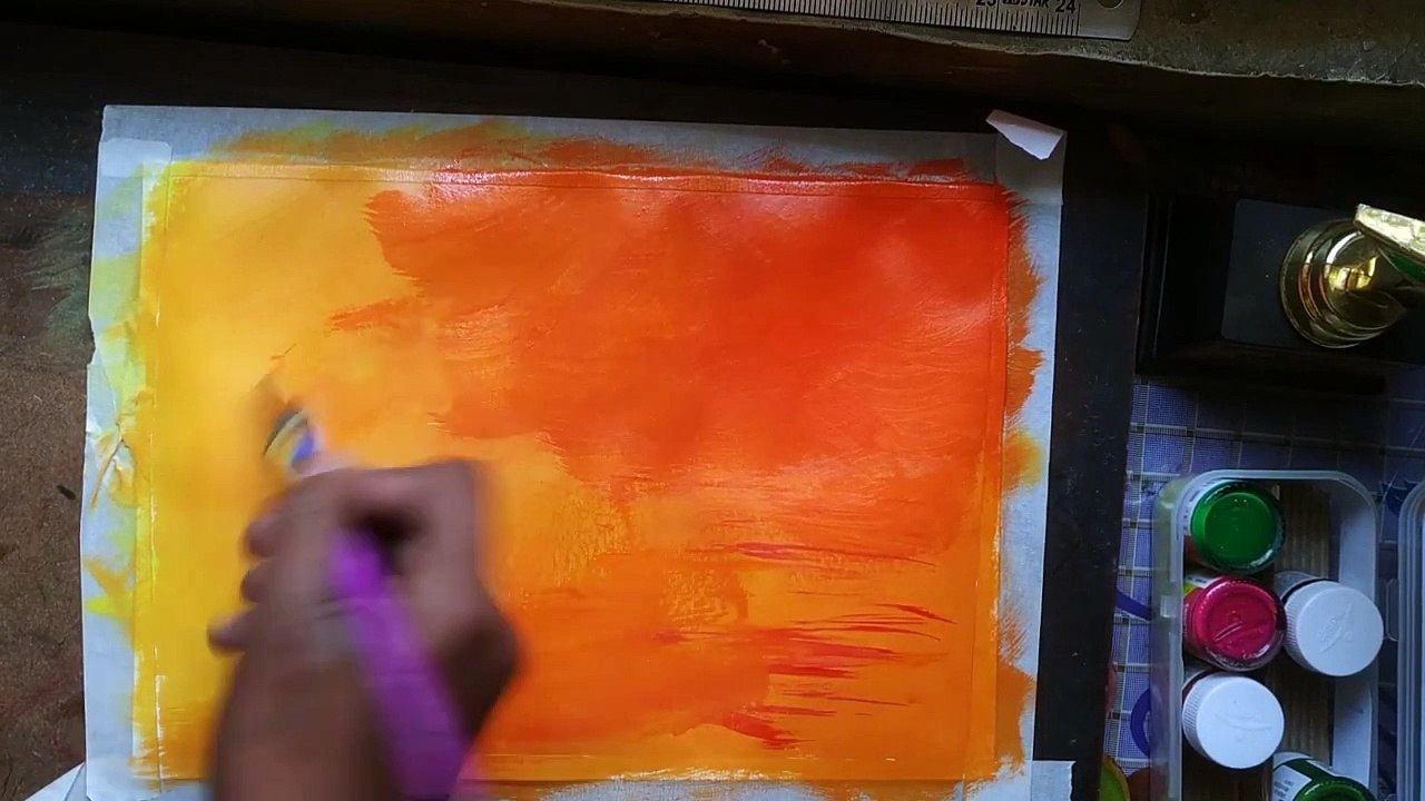 Lotus Drawing in Acrylic 026 UAM