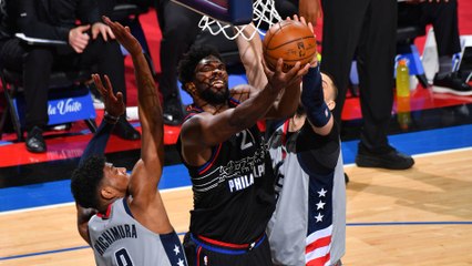 Best Joel Embiid acrobatic finishes from his career thus far