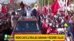 Arequipa: simpatizantes reciben entre aplausos a candidato presidencial Pedro Castillo