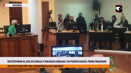 Destituyeron al Juez de Familia y violencia familiar 2 de Puerto Iguazú Pedro Fragueiro