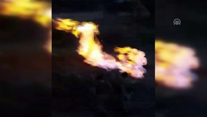 Görenler şaştı kaldı, su kuyusu alev aldı