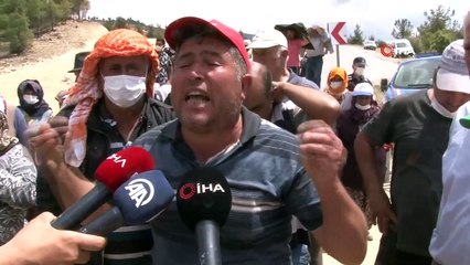 Taş ocağı nedeniyle ürünleri zarar gören kekik üreticilerinden tepki