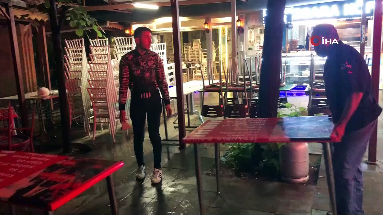 Kafe ve restoranlarda kademeli normalleşme temizliği geceden başladı