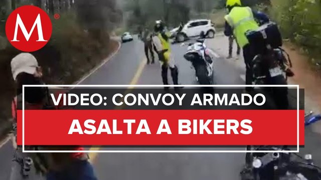 Hombres armados detienen a motociclistas y los asaltan en carretera en Edomex