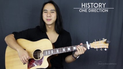 History One Direction Guitar Tutorial Lesson Acoustic - Easy