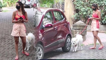Malaika Arora सुबह सुबह अपने Dog संग निकली jogging करने, Watch video | FilmiBeat