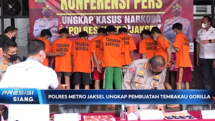 Polres Metro Jaksel Ungkap Proses Pembuatan Tembakau Gorila