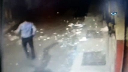 İş yerindeki patlama güvenlik kamerasında