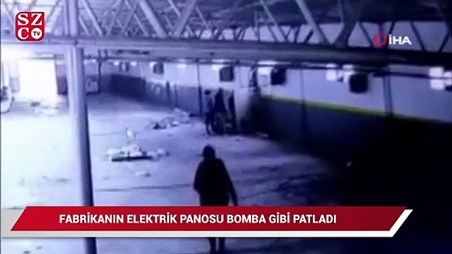 Sancaktepe’de fabrikanın elektrik panosu bomba gibi patladı