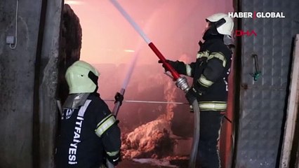 Denizli'de iplik fabrikasında yangın