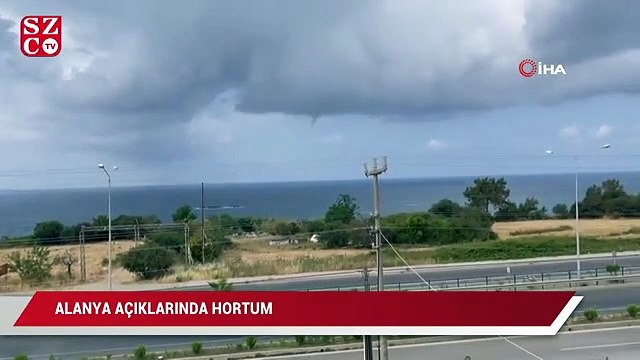 Alanya açıklarında hortum