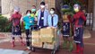 'Spiderman and Ninja Turtle' donate food to frontline medical staff in Taiwan